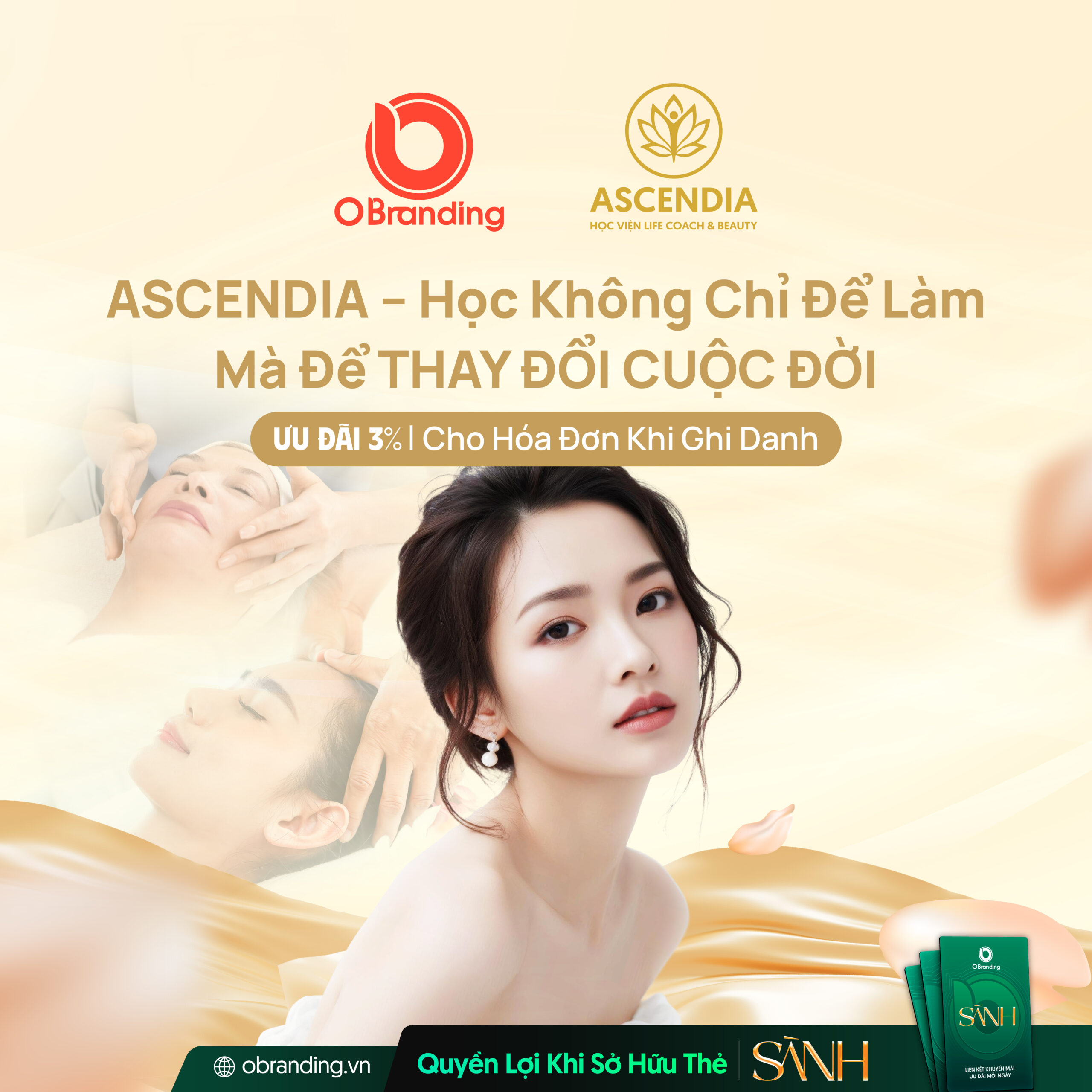 Hội viên ở hữu Thẻ Sành nhận ưu đãi giảm 3% tổng hóa đơn khi ghi danh