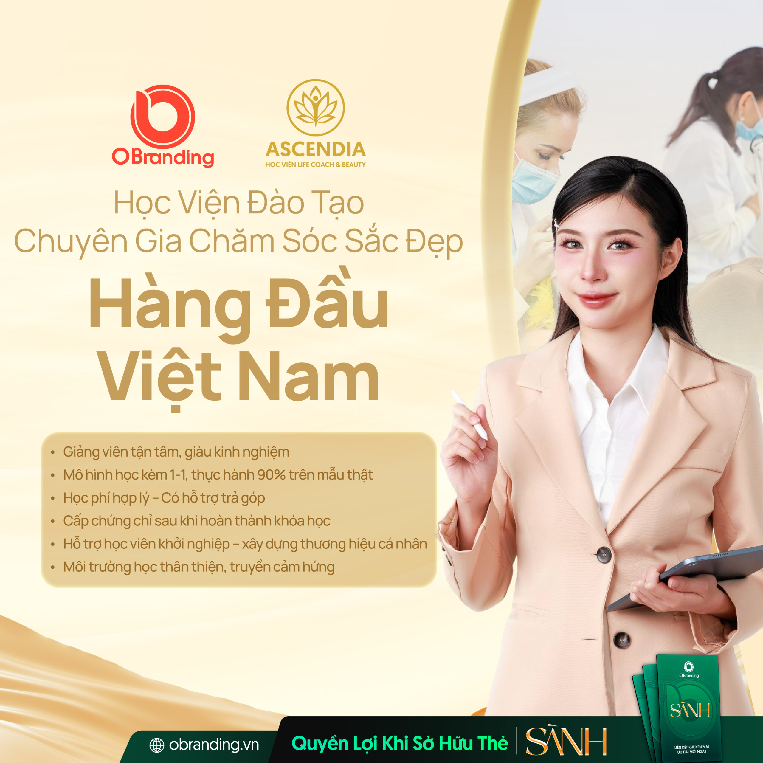 Đào tạo Beauty & Spa – thực hành 90%, chuẩn chuyên nghiệp