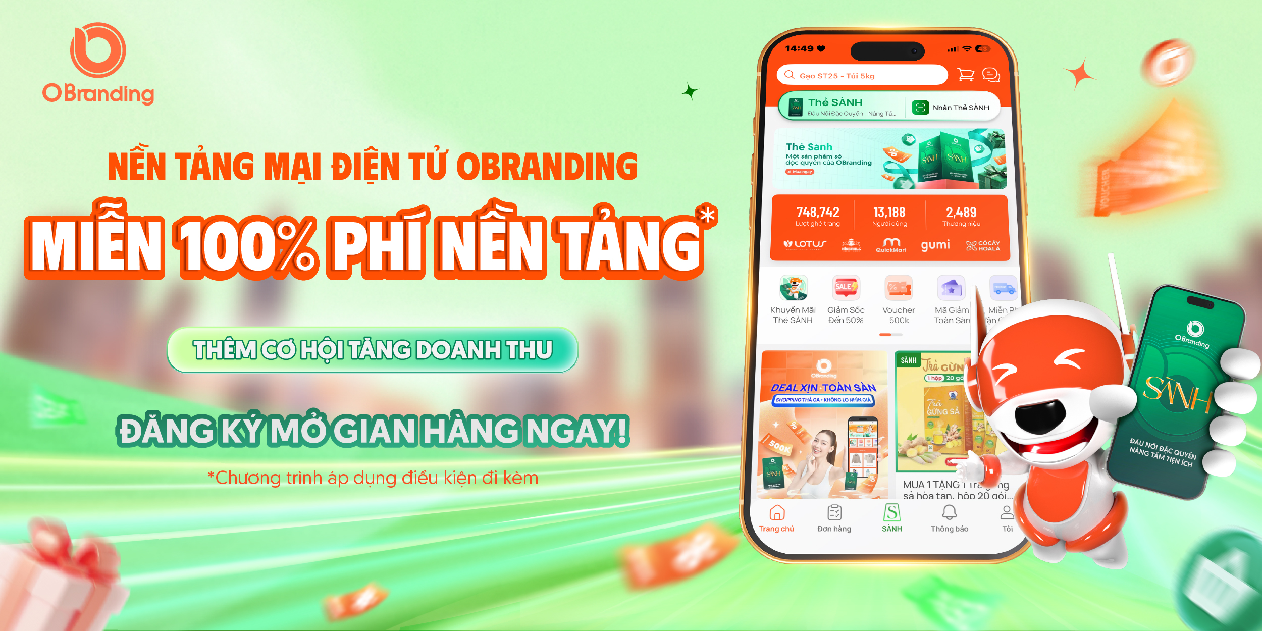 Danh sách thương hiệu ưu đãi của Thẻ Sành được cập nhật liên tục
