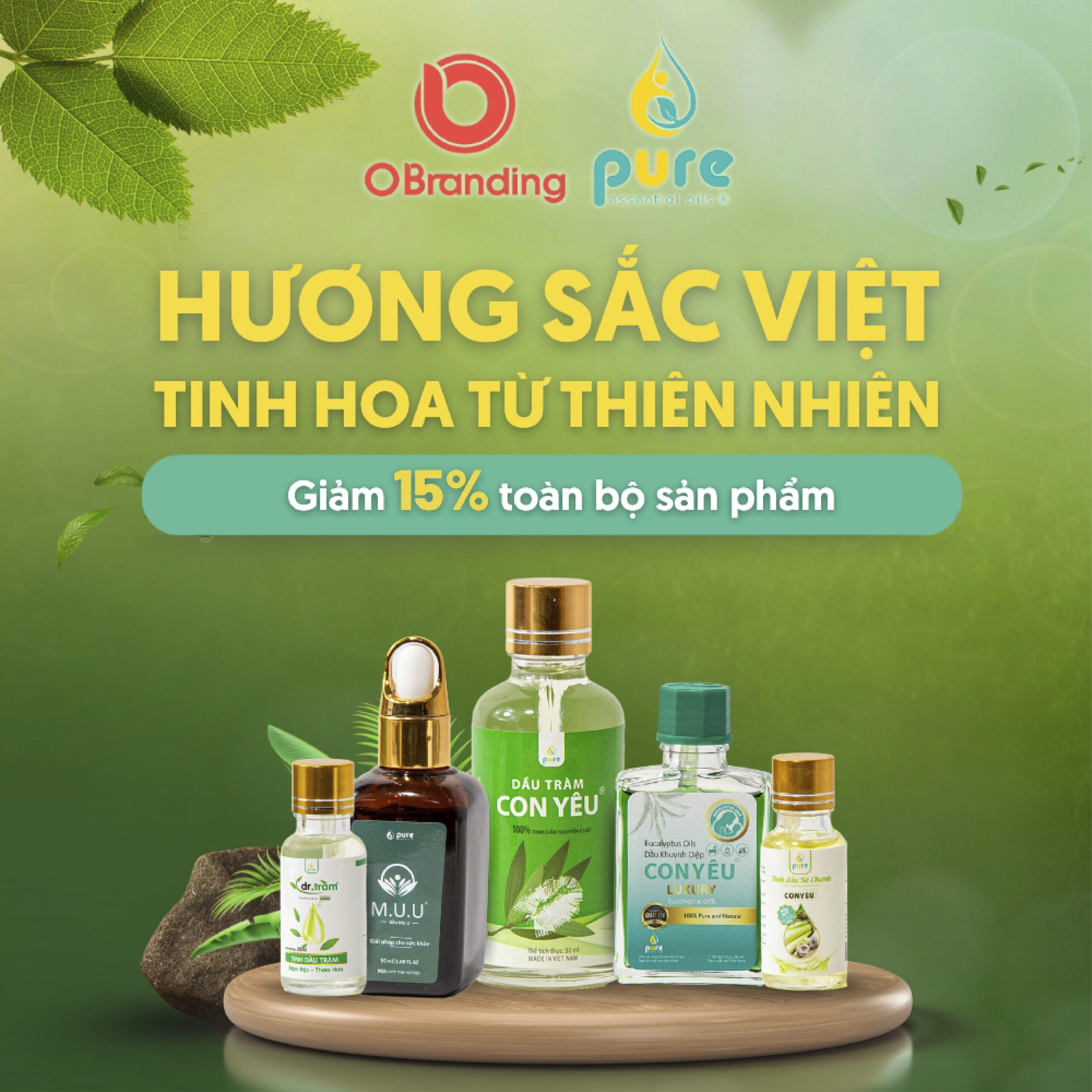 Hội viên Thẻ Sành được ưu đãi giảm 15% toàn bộ sản phẩm Pure Global.