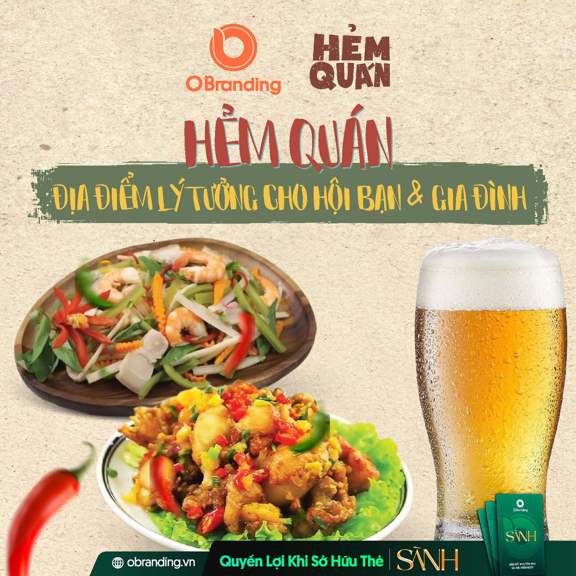 Thực đơn đa dạng – mồi gì cũng có, món gì cũng ngon