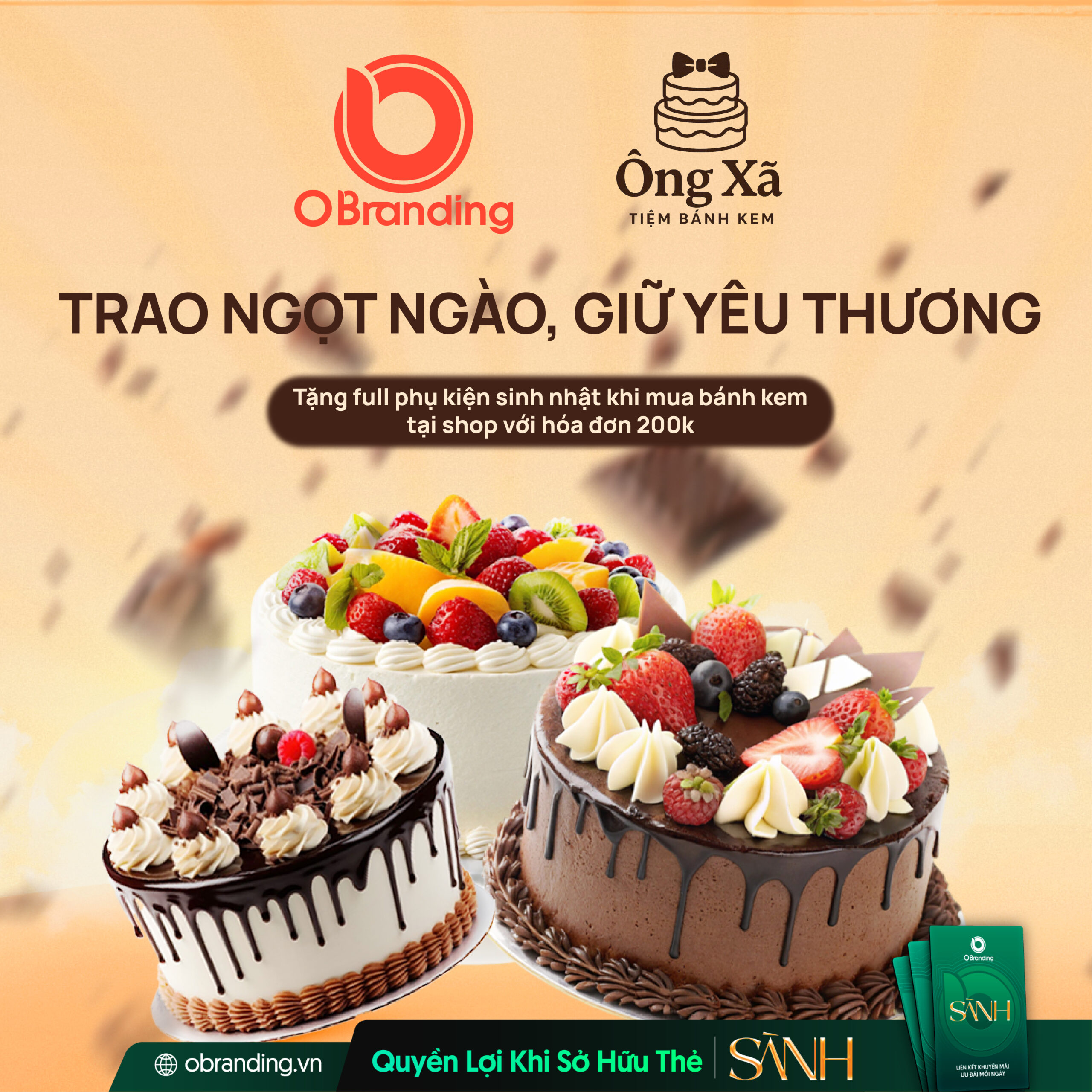 Đa dạng bánh sinh nhật, tiệc cưới và bánh thiết kế theo yêu cầu