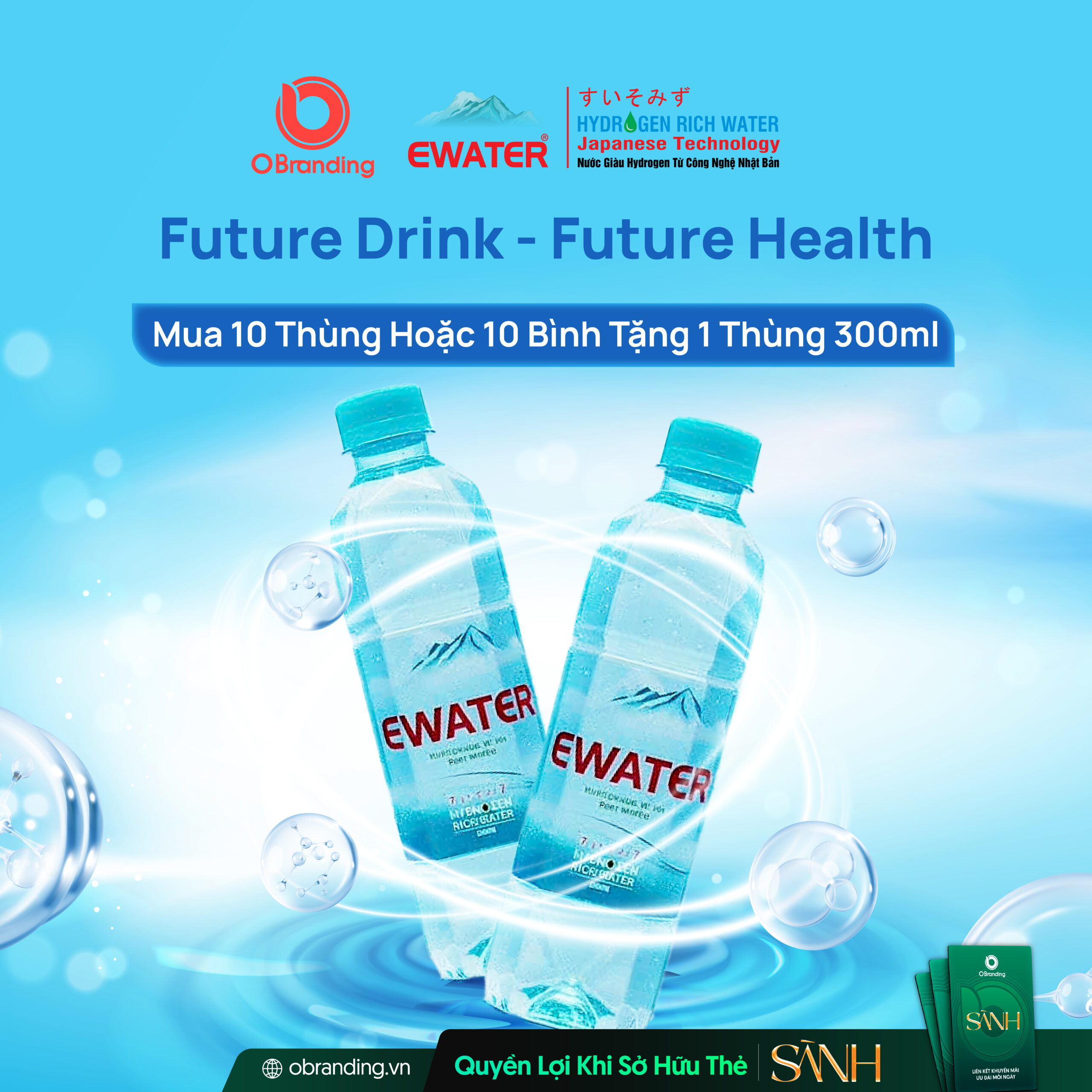 eWater – Nước kiềm khoáng giàu hydrogen từ công nghệ Nhật Bản