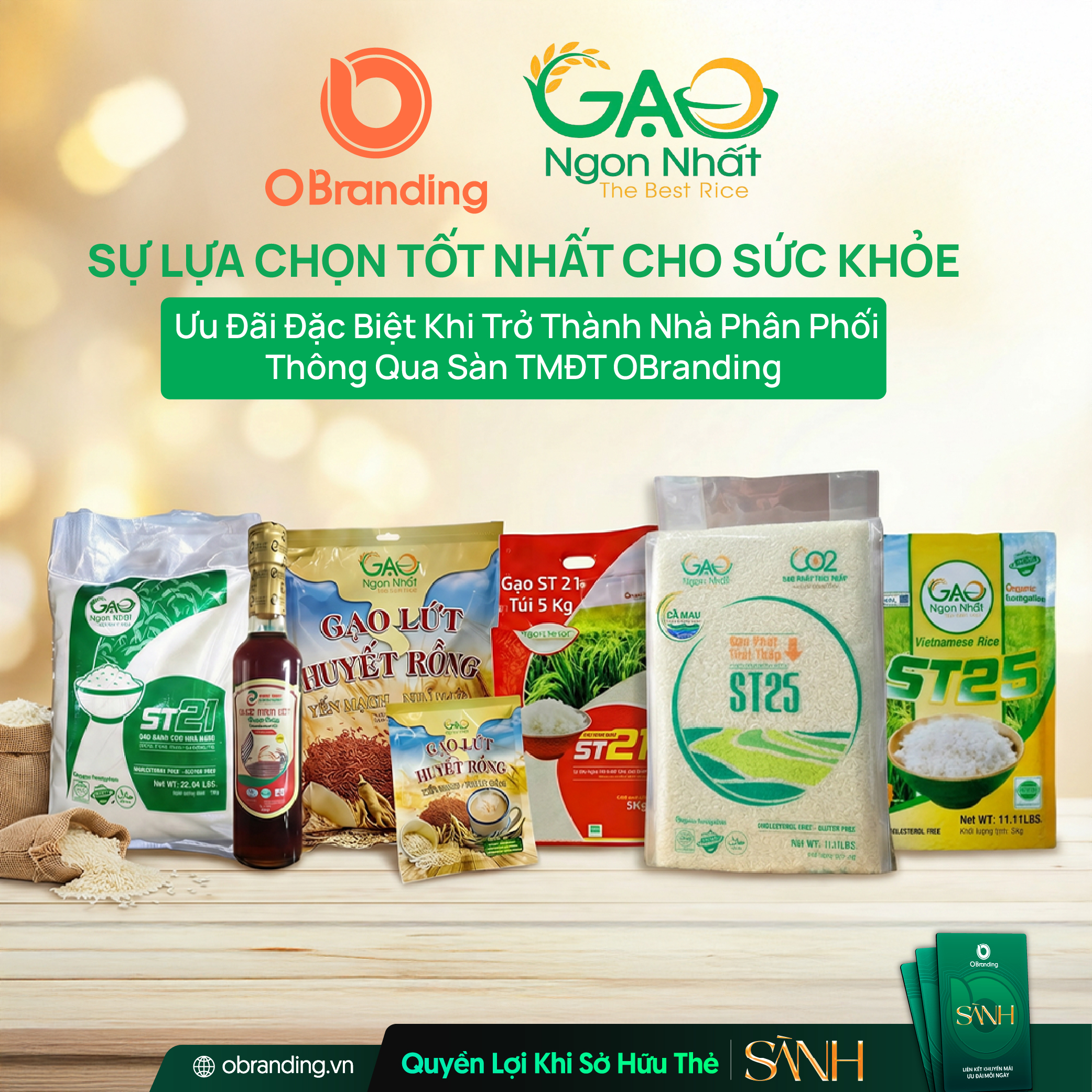 Ưu đãi độc quyền cho hội viên Thẻ Sành