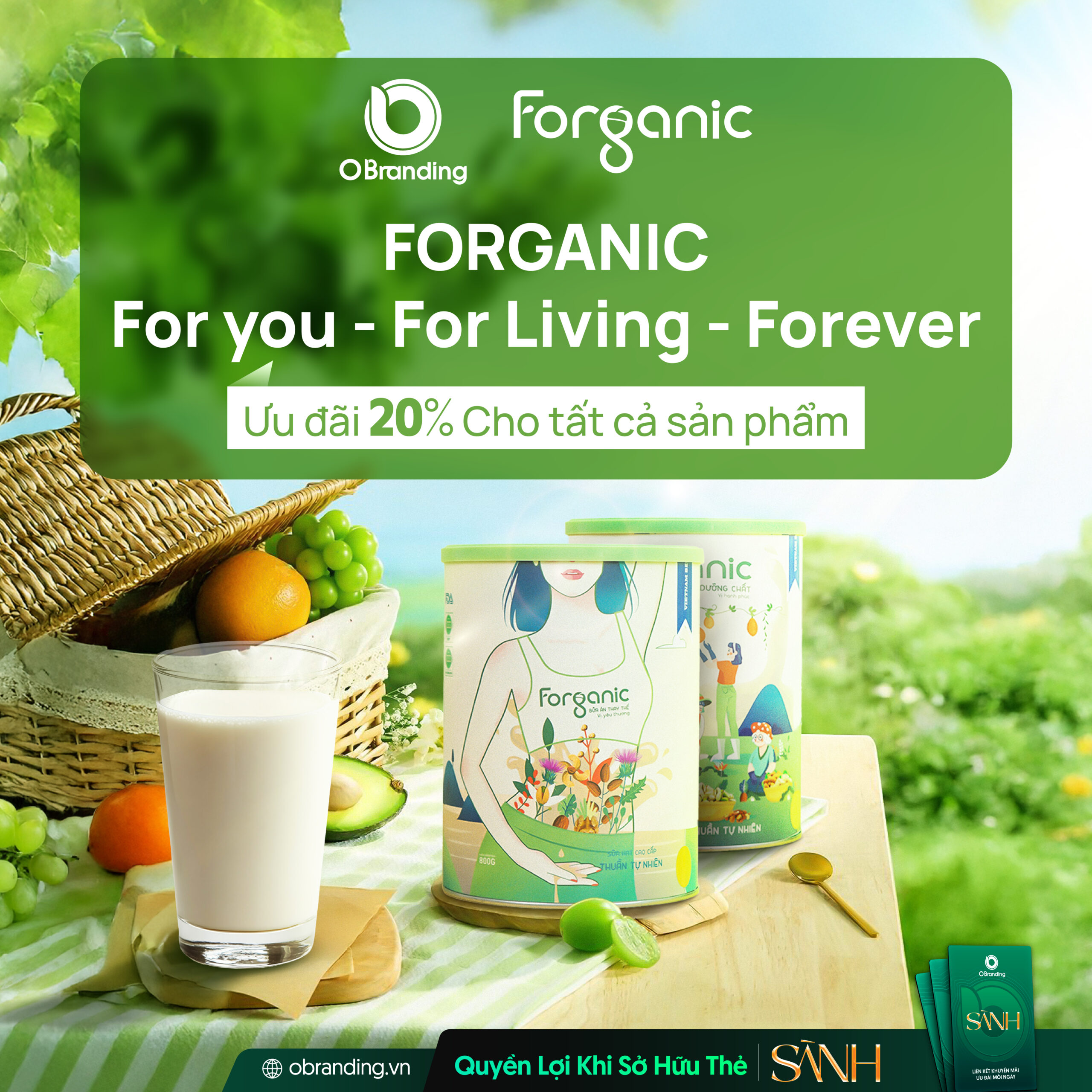 Sữa hạt Forganic – Sản phẩm xanh, sạch và được lựa chọn kỹ lưỡng