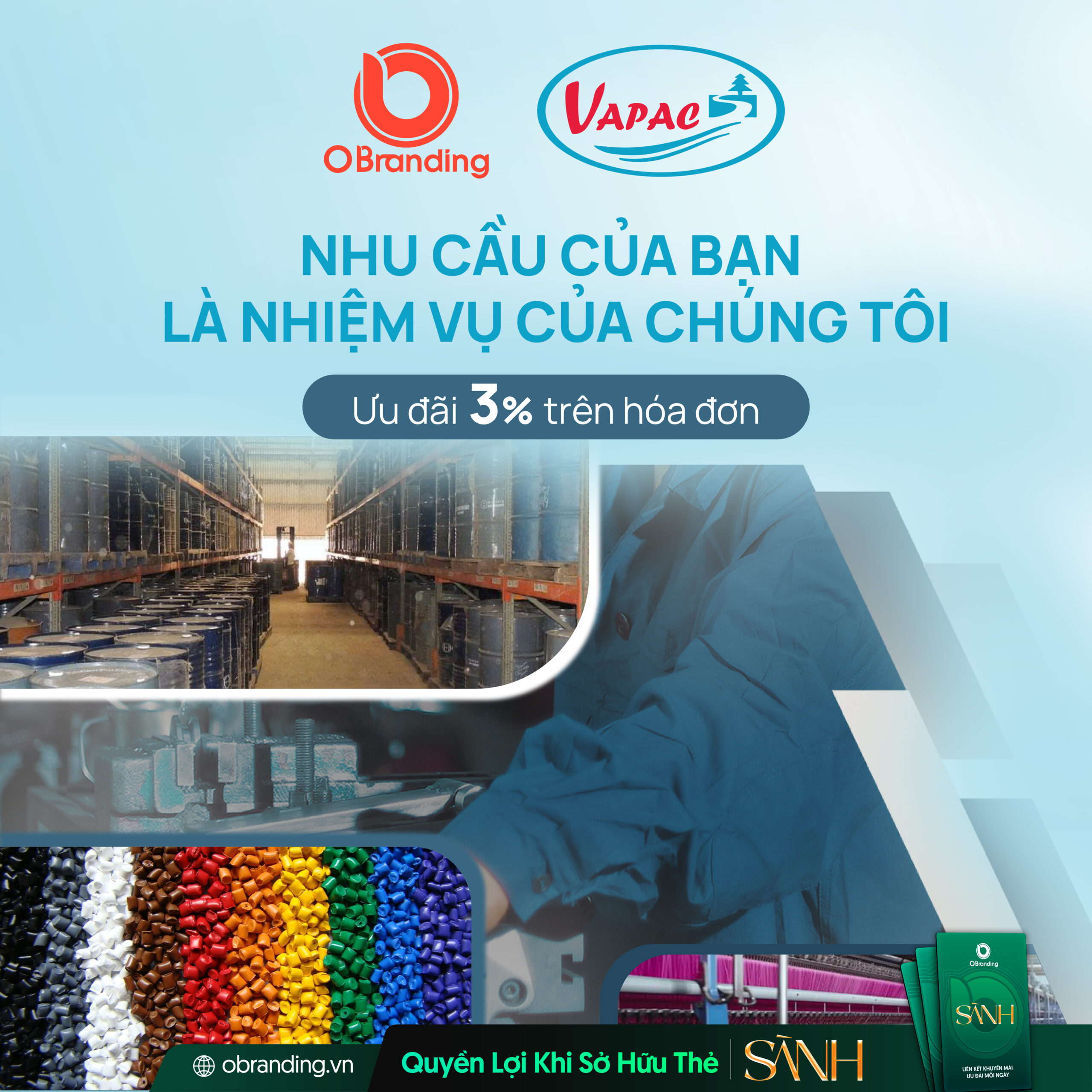 Phân phối vật liệu công nghiệp và hóa chất ứng dụng