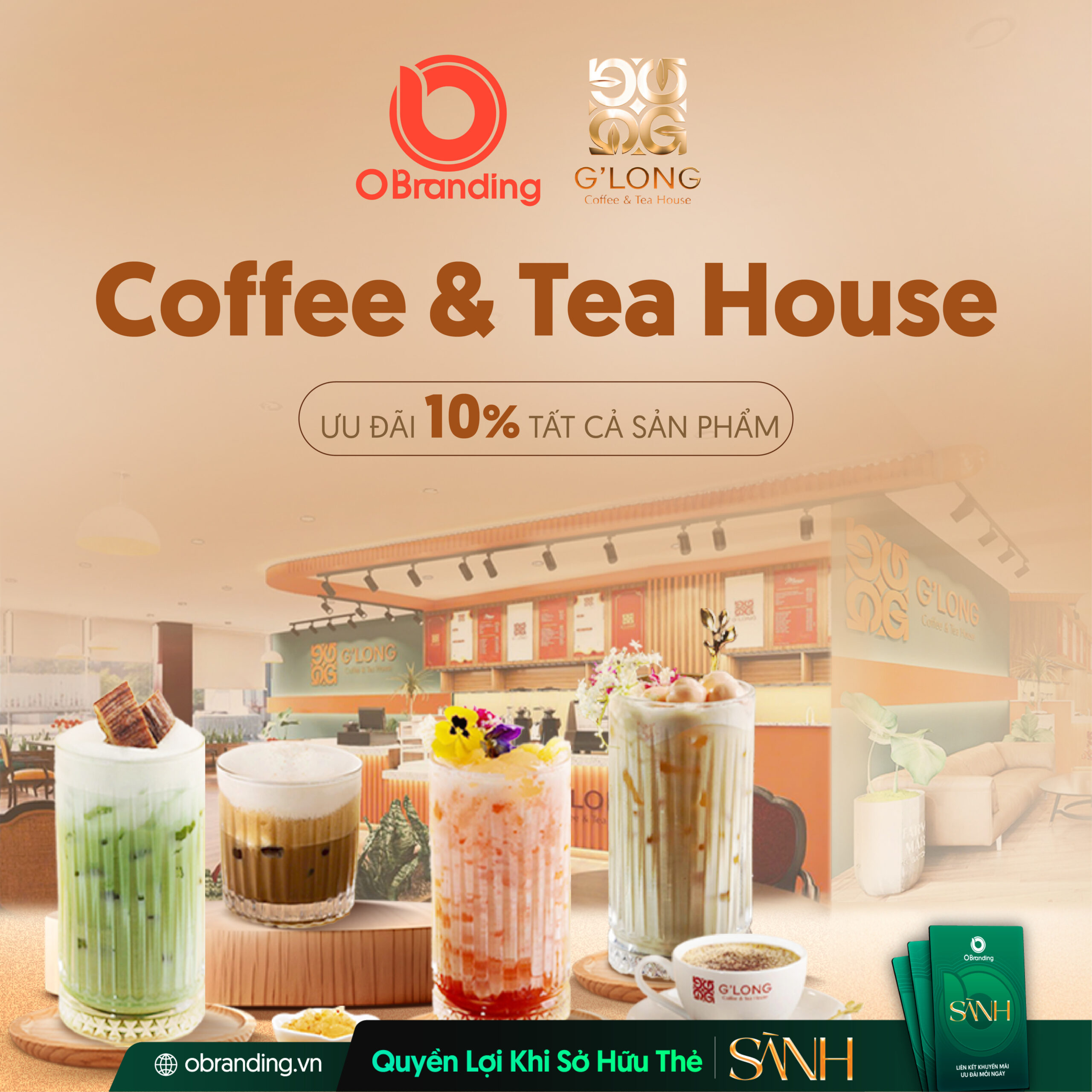 Trải nghiệm cà phê và trà trong không gian sang trọng tại G' Long Coffee & Tea House