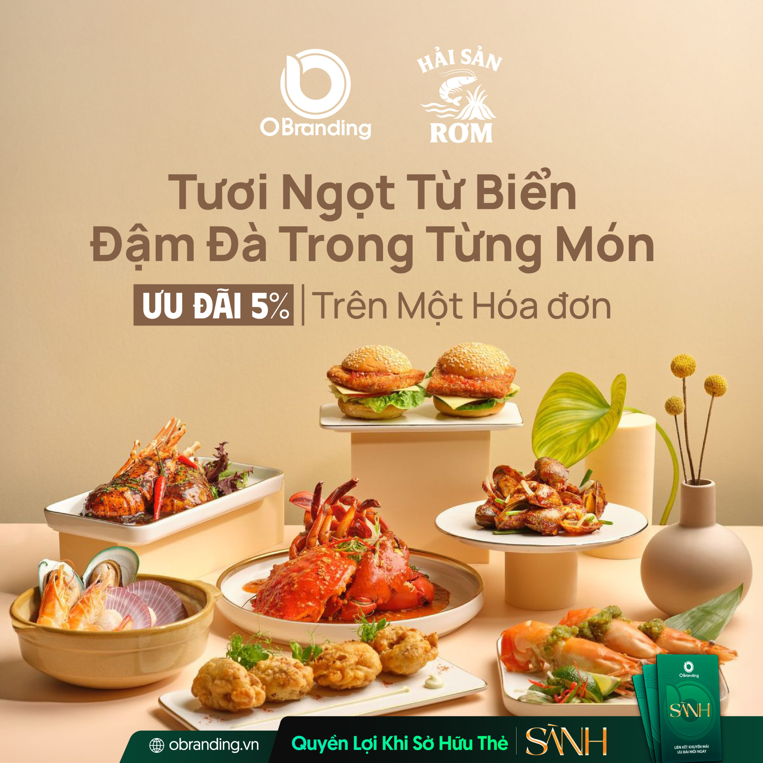 Ưu đãi độc quyền cho hội viên Thẻ Sành