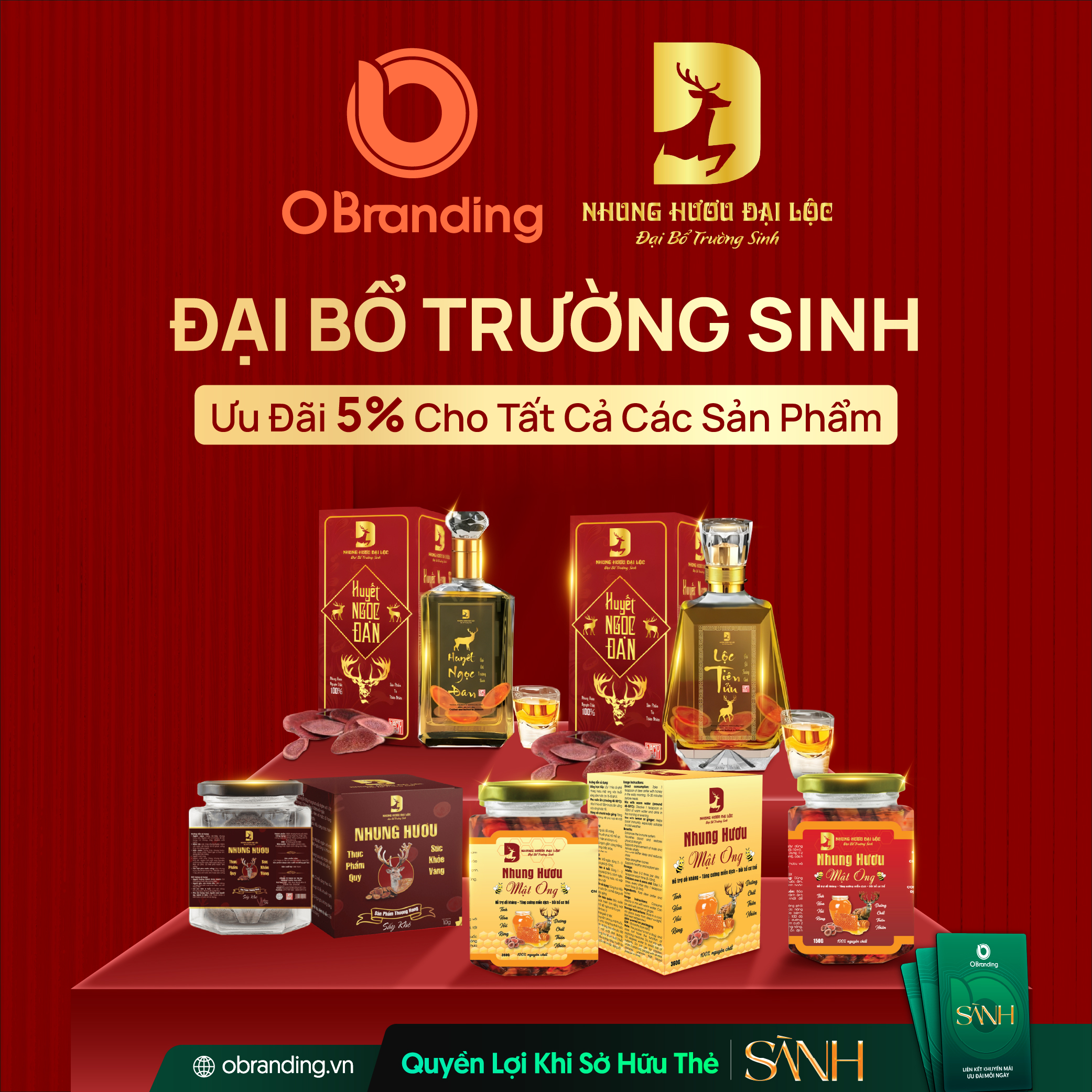 Ưu đãi độc quyền cho hội viên Thẻ Sành