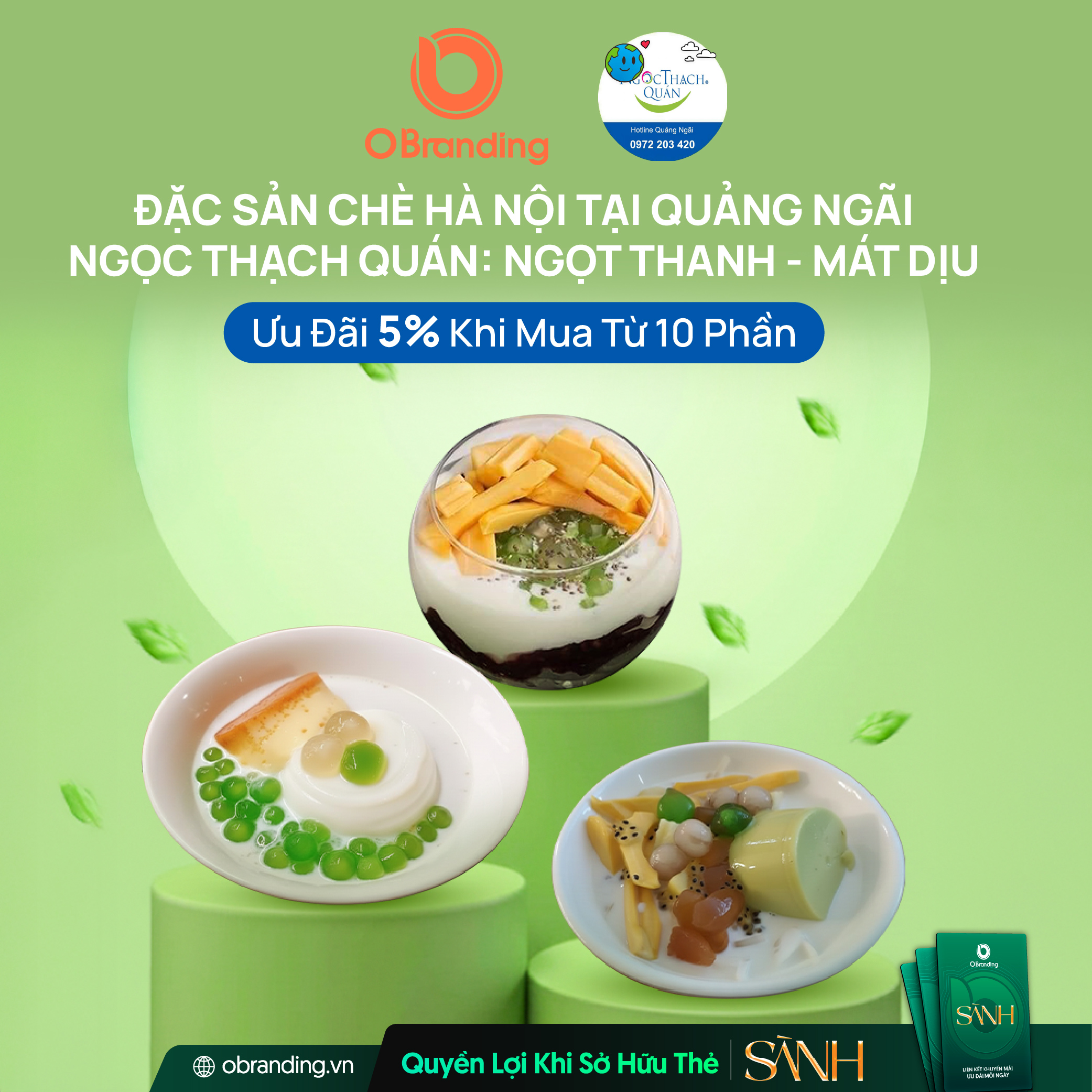 Ưu đãi độc quyền cho hội viên Thẻ Sành