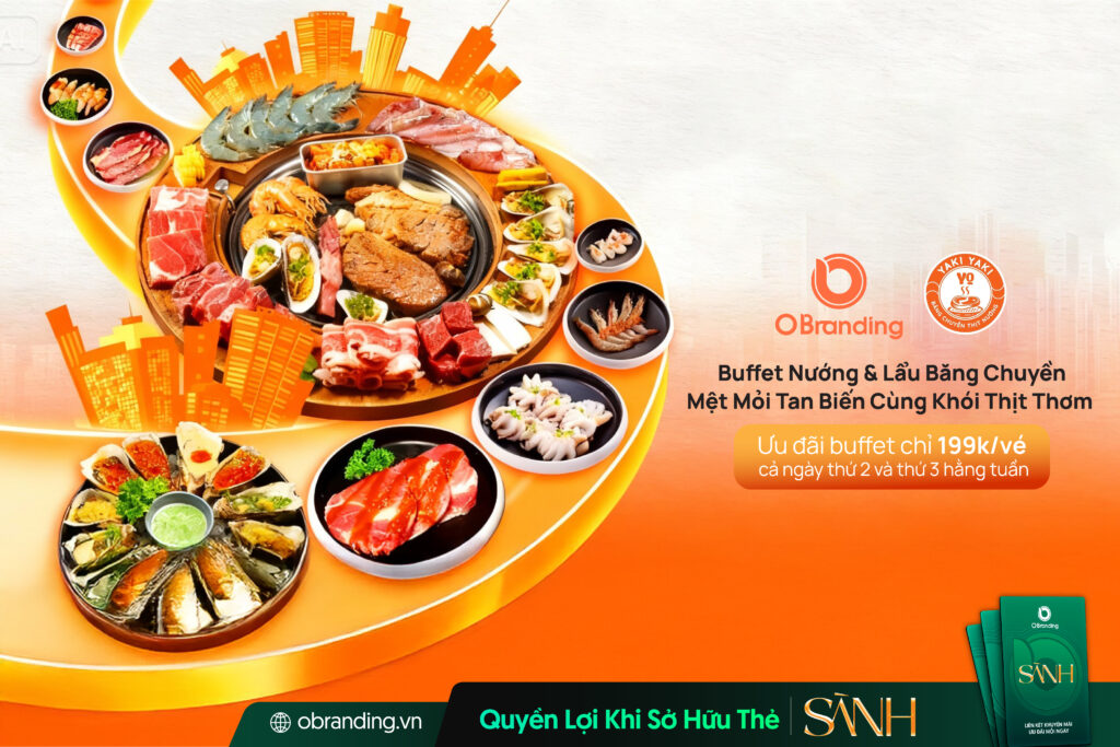 YAKI YAKI YO – Buffet Nướng & Lẩu Băng Chuyền 199.000 VNĐ Tại Tây Thạnh TP.HCM