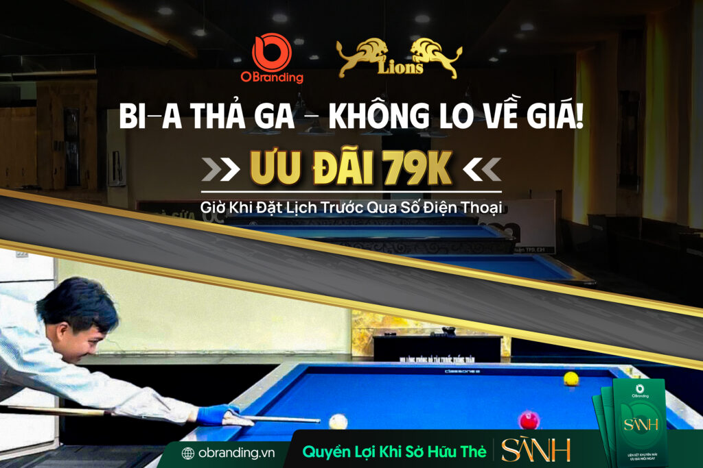 Lions Billiards Club – Sân Chơi Bi-A Lý Tưởng Tại Quảng Ngãi