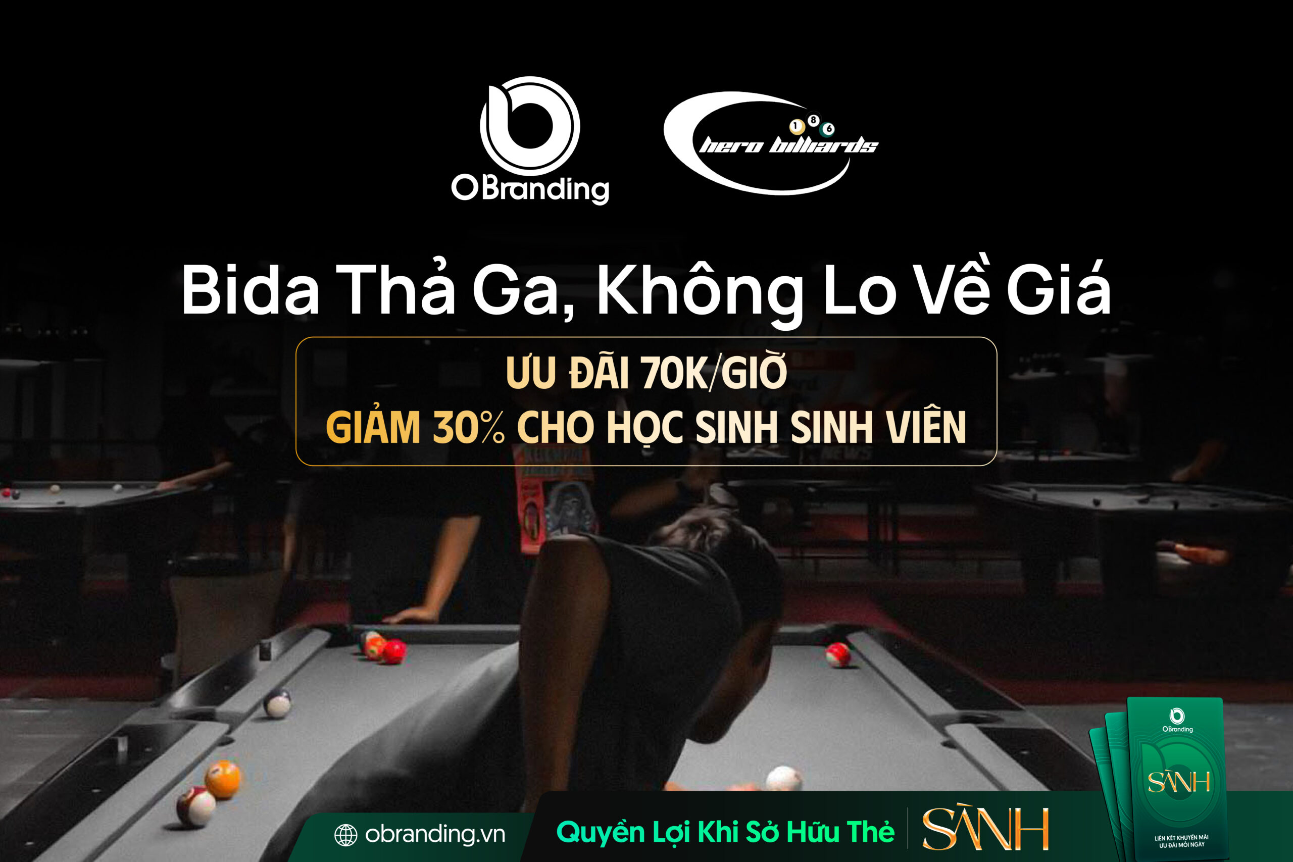 Hero Billiards – Không Gian Bida Hiện Đại, Bàn Chuẩn Cơ Xịn, Chơi Thả Ga Không Lo Về Giá