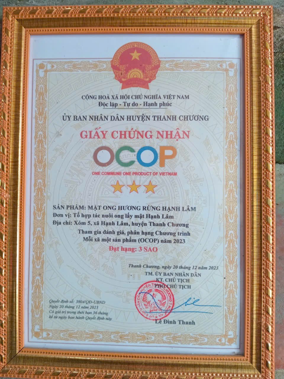 MẬT ONG HƯƠNG RỪNG HẠNH LÂM