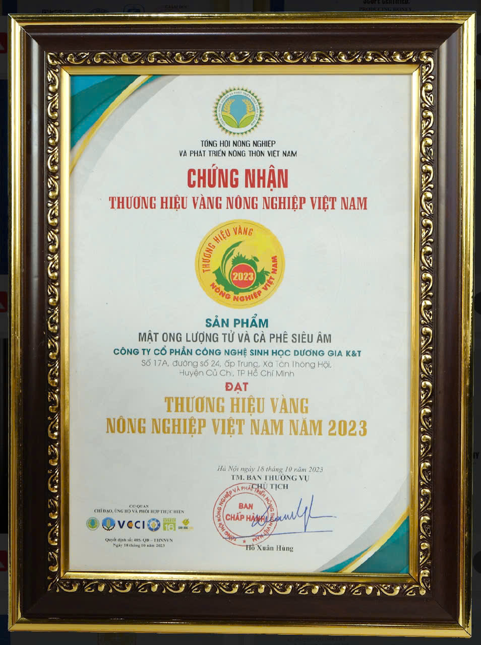 CÔNG TY CỔ PHẦN CÔNG NGHỆ SINH HỌC DƯƠNG GIA K&T (Mật ong lượng tử)