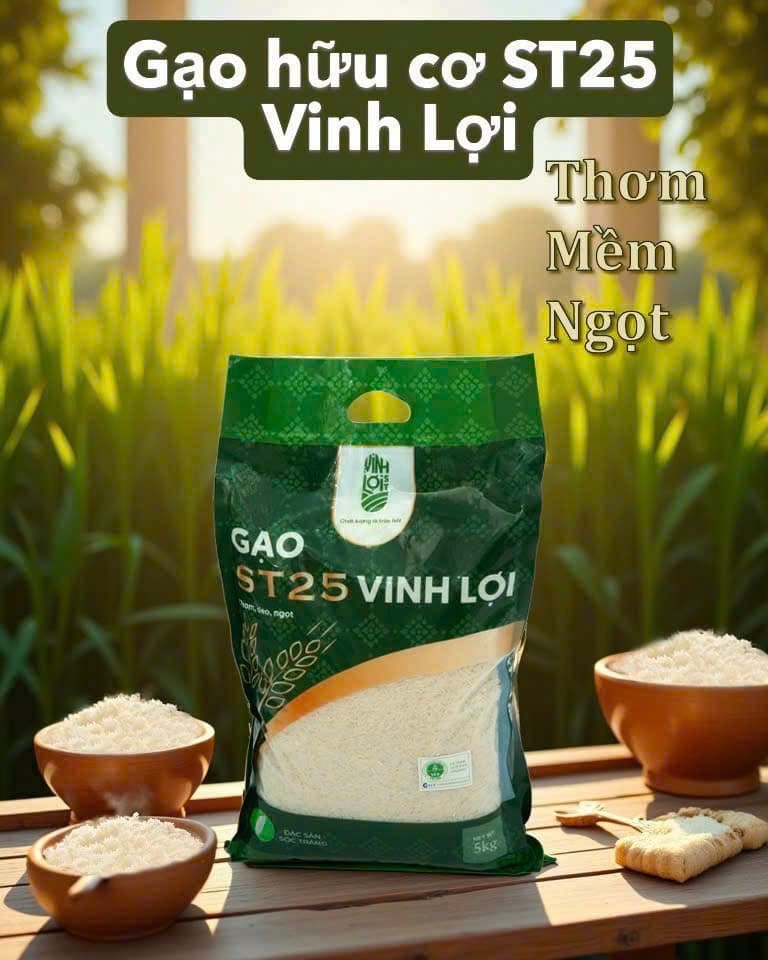 Nông sản Vinh Lợi - Gạo ST25 hữu cơ