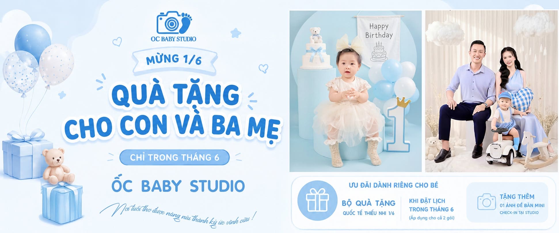 Ốc Baby Studio - Dịch vụ chụp ảnh gia đình