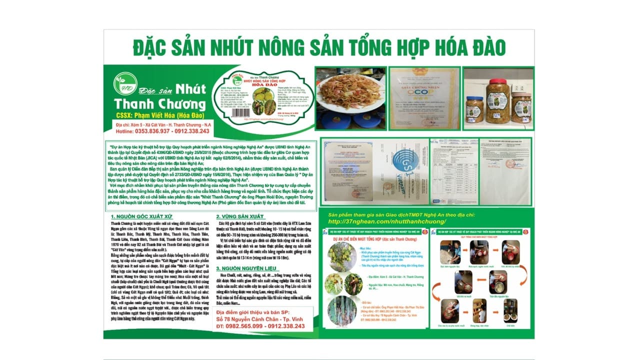 Nhút Hóa Đào - Nhút mít và hoa chuối Thanh Chương