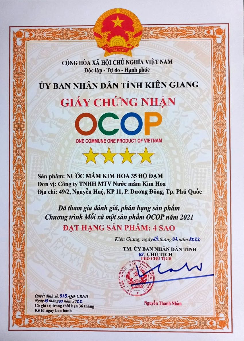 CÔNG TY TNHH MTV NƯỚC MẮM KIM HOA