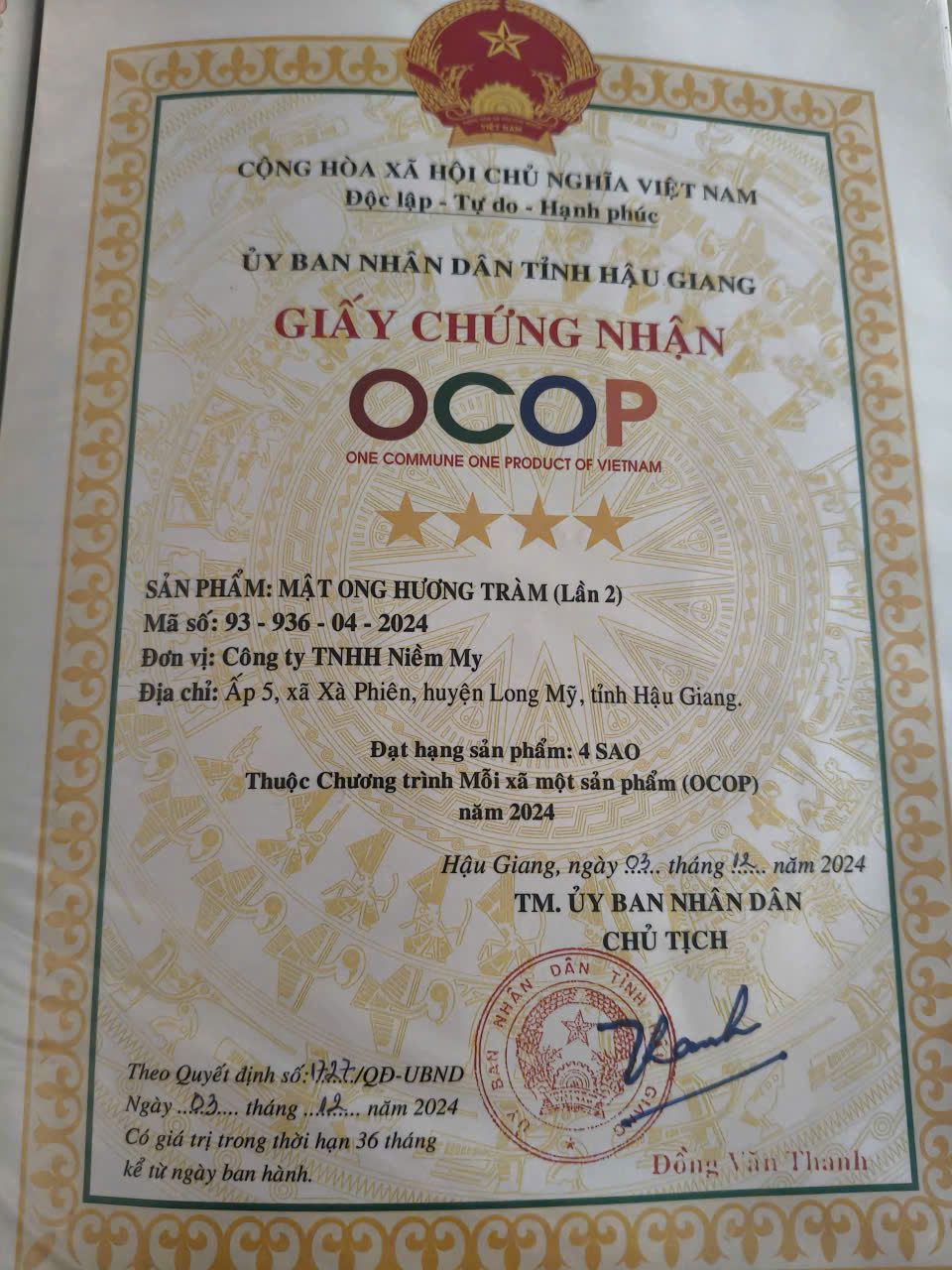 Mật ong Niềm My