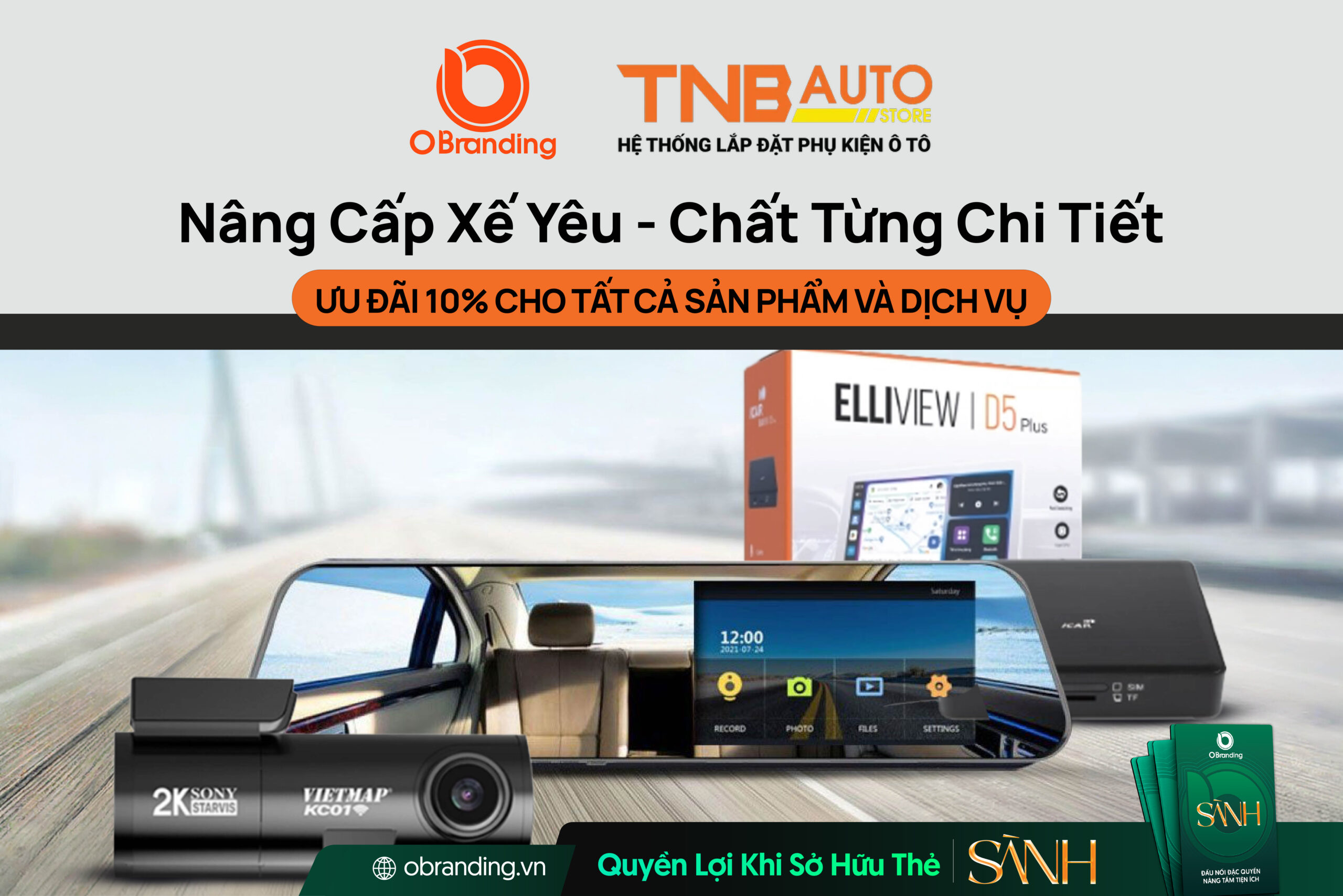 TNB Auto phụ kiện ô tô camera 360 độ đèn