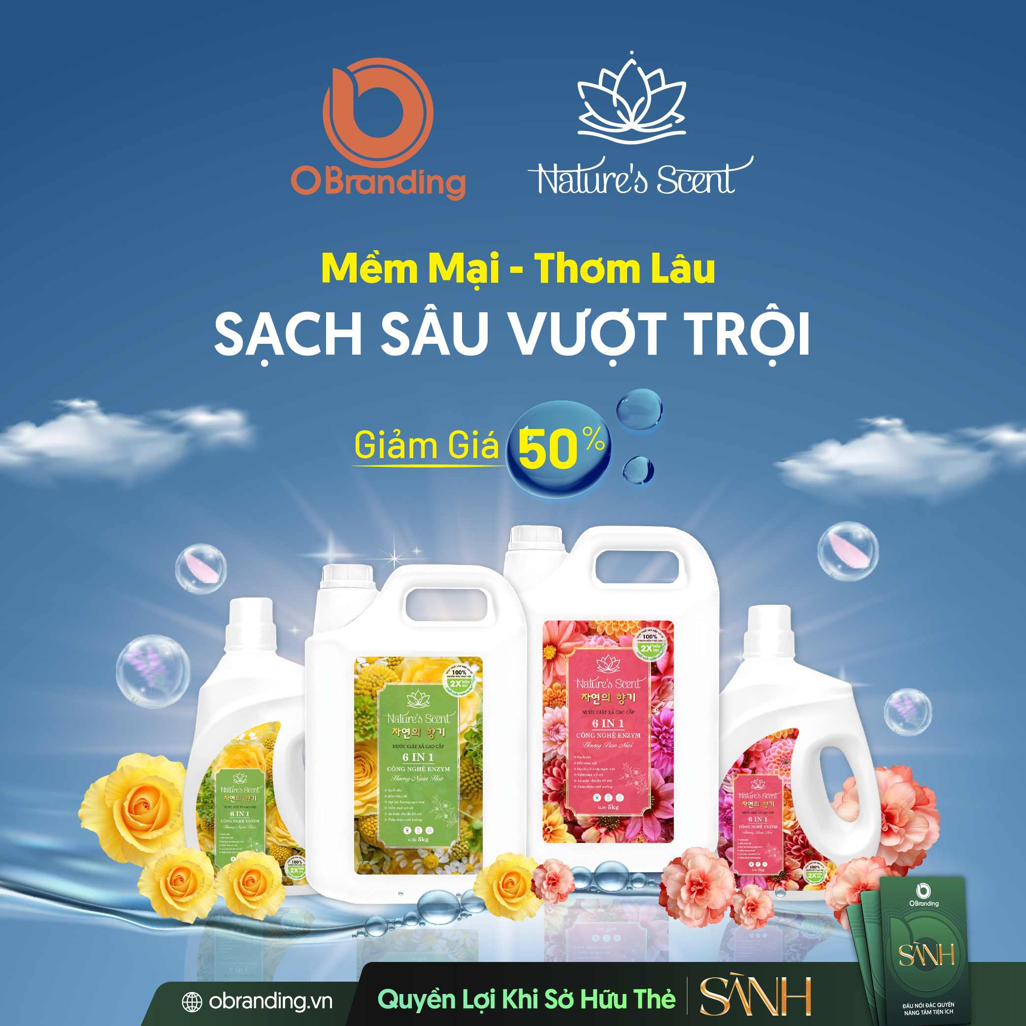 NƯỚC GIẶT XẢ NATURE'S SCENT (Nước giặt xả KiRei)