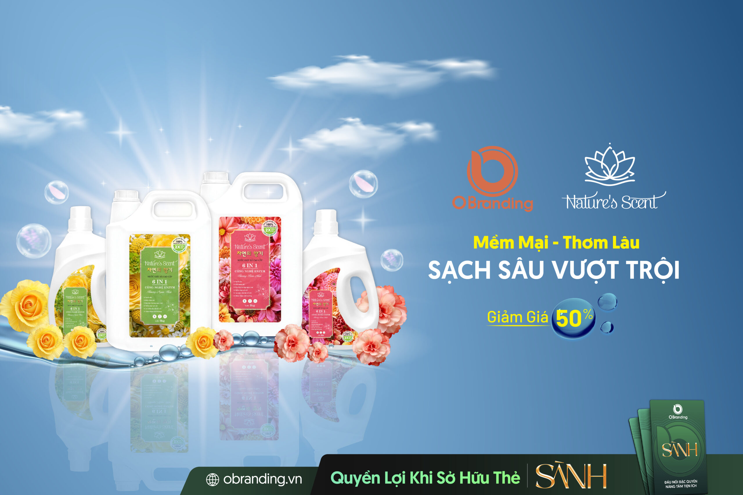 NƯỚC GIẶT XẢ NATURE'S SCENT (Nước giặt xả KiRei)