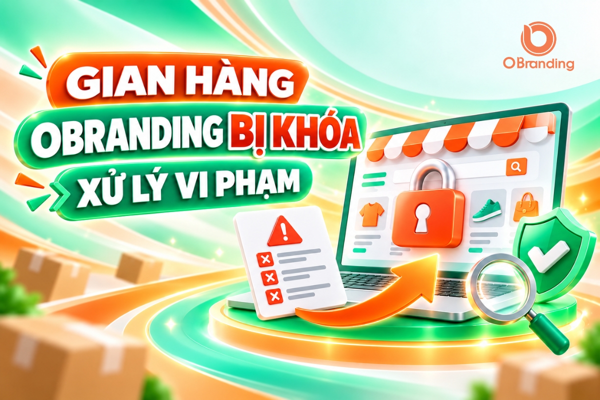 Gian hàng OBranding bị khóa - Cách xử lý vi phạm