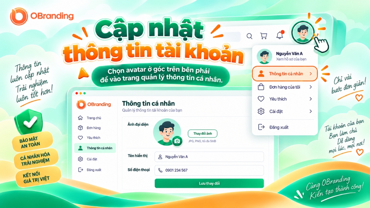 Hướng dẫn các bước cập nhật thông tin cá nhân tài khoản Nhà Bán
