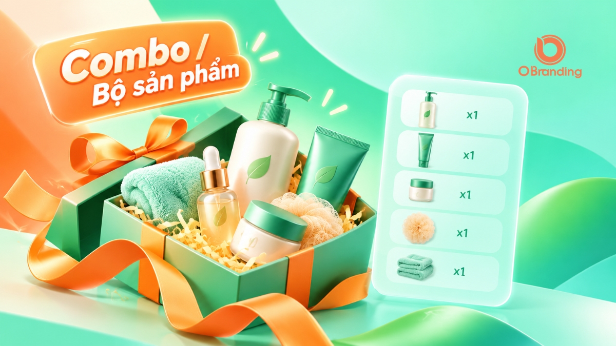 Mô hình đăng bán combo và bộ sản phẩm đóng gói nhiều mặt hàng trên OBranding