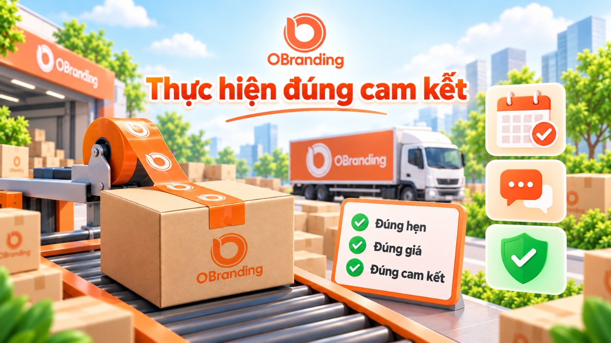 Thực hiện đúng cam kết về giá bán, thời gian giao hàng và chất lượng dịch vụ của nhà bán hàng OBranding