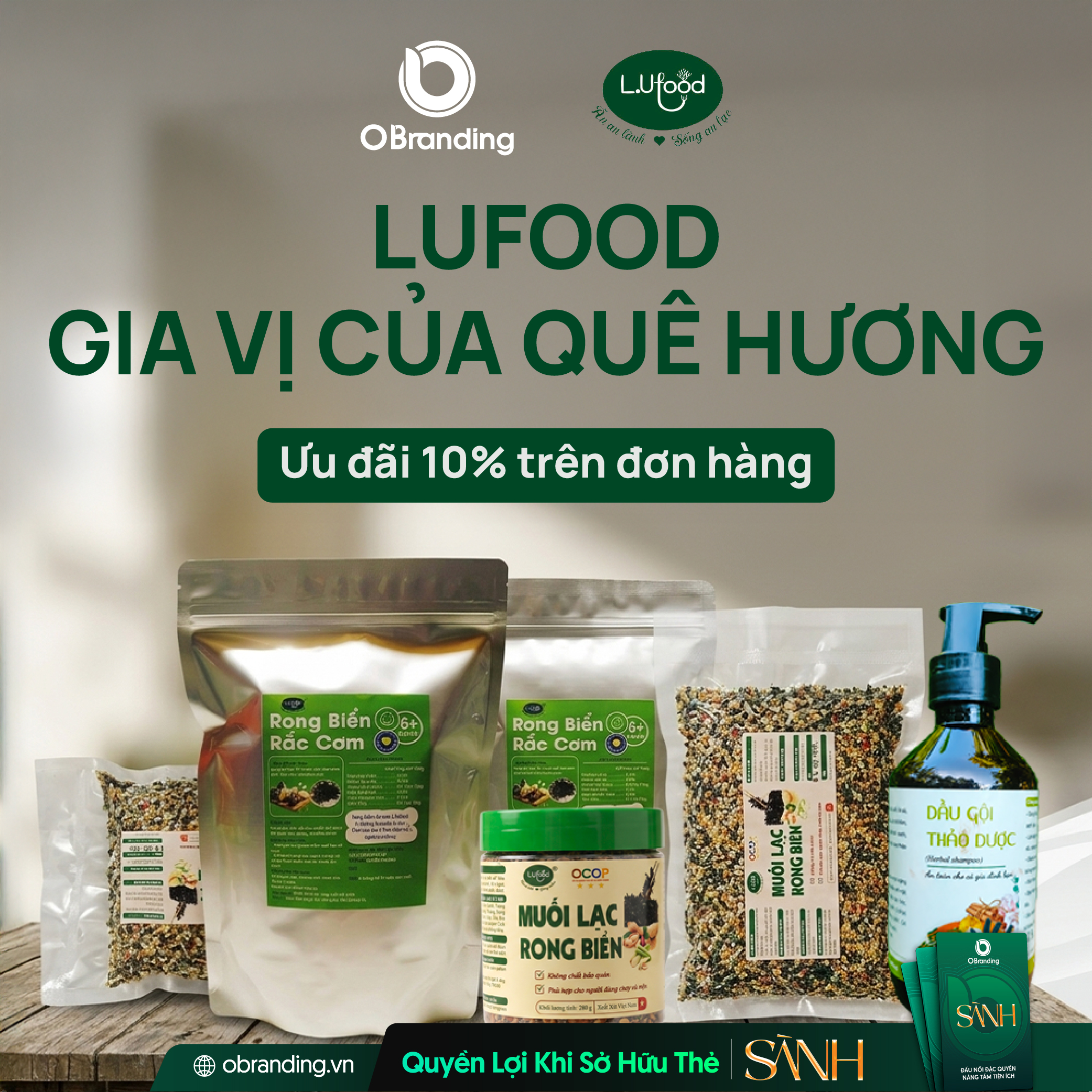 HỘ KINH DOANH CƠ SỞ SẢN XUẤT MUỐI LẠC RONG BIỂN LÊ UYÊN LuFood