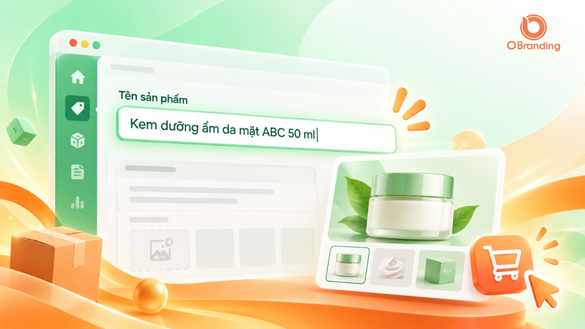 Giao diện nhập tên sản phẩm và tải bộ hình ảnh sản phẩm chuẩn SEO